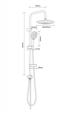 Душевая стойка Agger Marine A0595000 хром