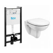 Комплект Roca Debba Round Pack 893104980 унитаз подвесной + инсталляция + сиденье Комплект Roca Debba Round Pack 893104980 унитаз подвесной + инсталляция + сиденье