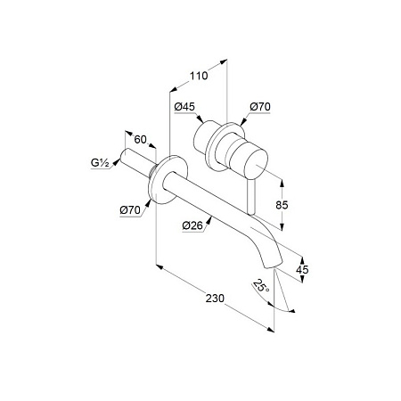 Смеситель Kludi Bozz 382453976 для раковины, черный матовый
