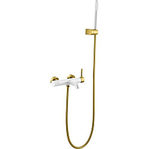 Смеситель Boheme Uno 463-WG для ванны, белый/золото Смеситель Boheme Uno 463-WG для ванны, белый/золото