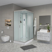 Душевая кабина Niagara Classic NG-43185-14QP 110x80x215 стекло матовое/профиль серебро