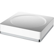 Мыльница Boheme 10960-W-CR настольная, хром/белый