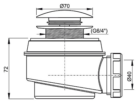 Сифон для поддона AlcaPlast A465