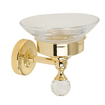 Мыльница Migliore Amerida 16593 настенная, золото/swarovski