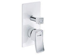 Смеситель WasserKRAFT Aller 10641WHITE для ванны и душа, белый