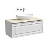 Тумба c раковиной и столешницей Sancos Very 100 VR100W+TT100A2 Bianco/Kreman