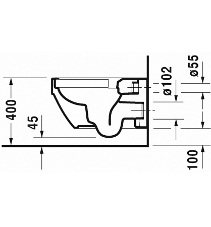 Чаша для унитаза подвесного Duravit  Vero Air 2525090000