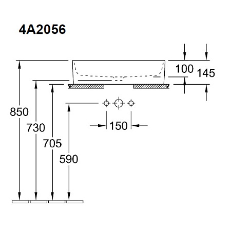 Раковина Villeroy & Boch Collaro 4A205601 56х36 белый альпин