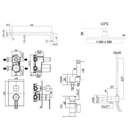 Душевой комплект Paffoni Ringo KITZRIN018CR/M хром