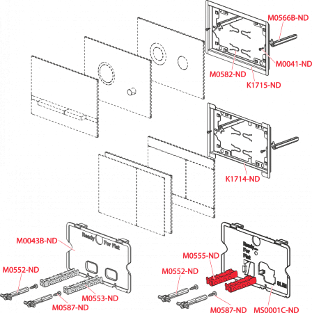 Кнопка смыва AlcaPlast Flat STRIPE-GL1204 стекло, черный