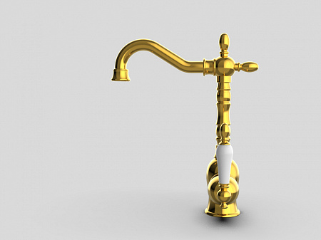 Смеситель GPD Retro MTL180-A для раковины, золото