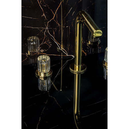 Смеситель Boheme Elegante 152-MG-EL для раковины, золото матовое