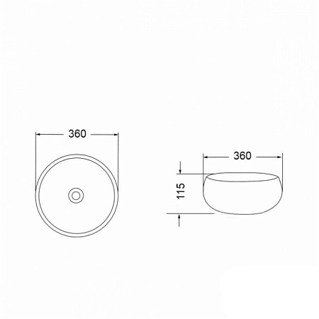 Раковина Vincea VBS-131 36 белый
