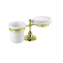 Мыльница Cezares Olimp OLIMP-STT-03/24-M золото/металл со стаканом