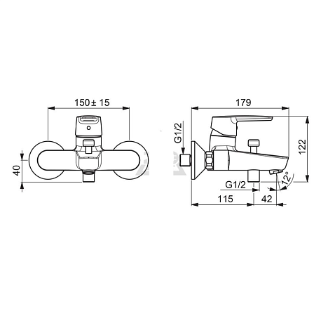 Смеситель Oras Saga 3940Y для ванны с душем