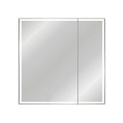 Шкаф-зеркало El Fante Квартет 80x80 с подсветкой, белый