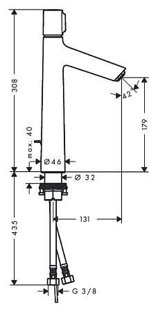 Смеситель Hansgrohe Talis Select S 72044000 для раковины, хром