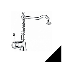 Смеситель Emmevi Laguna 40516NEG для кухонной мойки, черный гранит