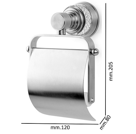 Держатель туалетной бумаги Boheme Aura 10241-CR с крышкой, хром