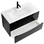 Тумба с раковиной BelBagno Marino MARINO-1000-2C-SO-NL-P 100 nero lucido - фото 3