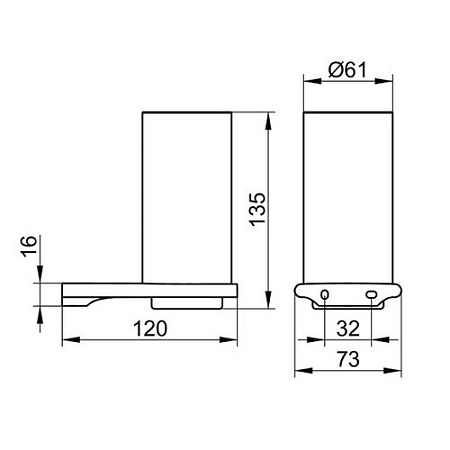 Стакан Keuco Edition 400 11550059000 никель шлифованный