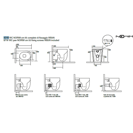 Унитаз приставной Kerasan Nolita 531801 безободковый, белый