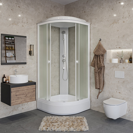 Душевая кабина Niagara Promo P100/26/MT 100x100x215 L/R стекло матовое/профиль белый