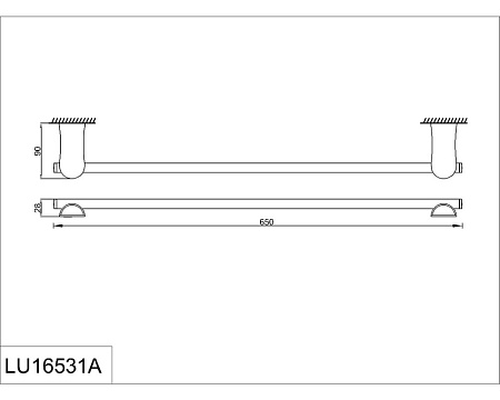 Полотенцедержатель RUSH Luson LU16531A хром