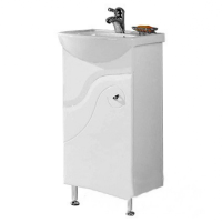 Тумба с раковиной Aquaton Колибри 1A065201KO01L 45 белый глянцевый