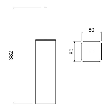 Ершик для туалета напольная Timo Torne 43161/00 хром