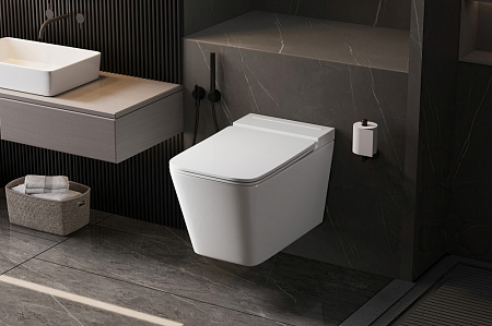 Унитаз подвесной ABBER Rechteck AC1202P с импульсным смывом, белый