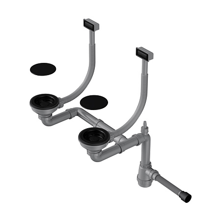 Слив-перелив для мойки Omoikiri WK-2C-GB графит