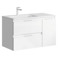 Тумба с раковиной Aqwella Accent ACC0109LW 90 L белый