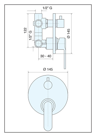 Смеситель Emmevi Nefer 77029CR для душа, хром