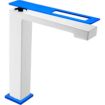 Смеситель Boheme Q 142-WUW для раковины, белый/синий