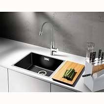 Смеситель AQG Wolloby 05WOL570GR для кухонной мойки, серый, хром