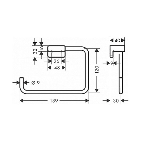Полотенцедержатель Hansgrohe AddStoris 41754700 белый матовый