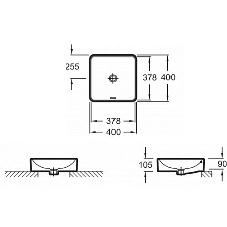 Раковина Jacob Delafon Vox EVG102-PT5 40х40 карта парижа