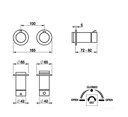 Смеситель Gessi Anello 63333.031 для душа, хром