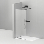 Душевая перегородка Cezares Liberta LIBERTA-L-1-90-C-NERO 90 прозрачное стекло, черный