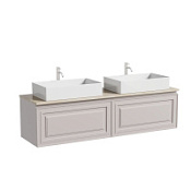 Тумба c раковиной и столешницей Sancos Very 160 VR80SM+TT160A2X Doha Soft/Kreman