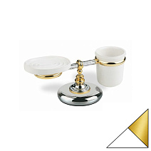 Мыльница Stil Haus Giunone G15М(04) белый/золото