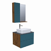 Мебель для ванной Grossman Альба 106502 65 подвесная, велингтон/бриз