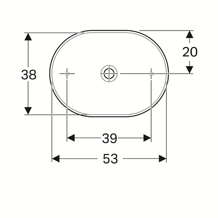 Раковина Geberit Variform 500.774.01.2 55х40 белый