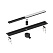 Душевой лоток Timo Drain System DS230208/03 80 двухсторонняя решетка, черный