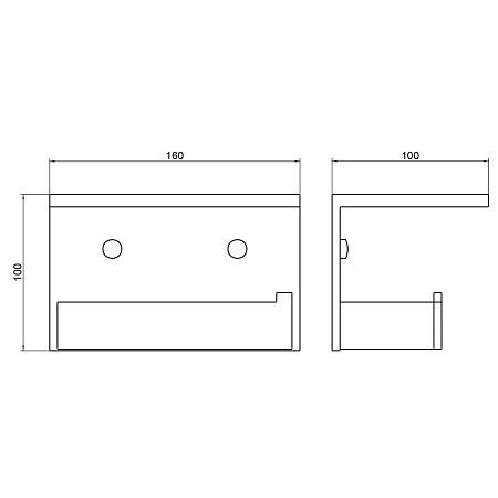 Бумагодержатель с полкой для телефона Timo Petruma 15243/00 хром