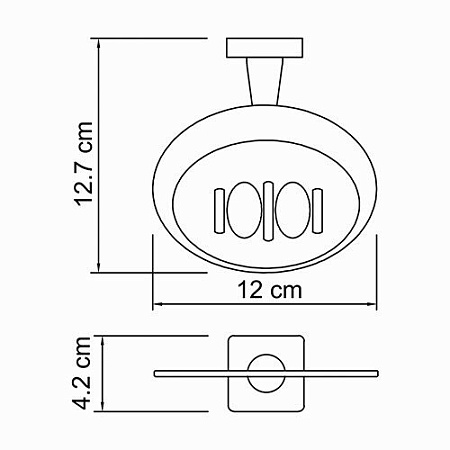Мыльница WasserKRAFT Lippe K-6569 решетка, хром