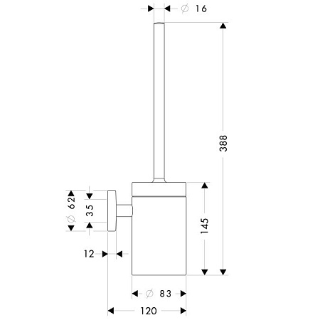 Ершик Hansgrohe Logis 40522820 никель