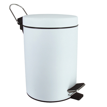 Ведро WasserKRAFT Kammel K-633W с педалью 3л, белый матовый