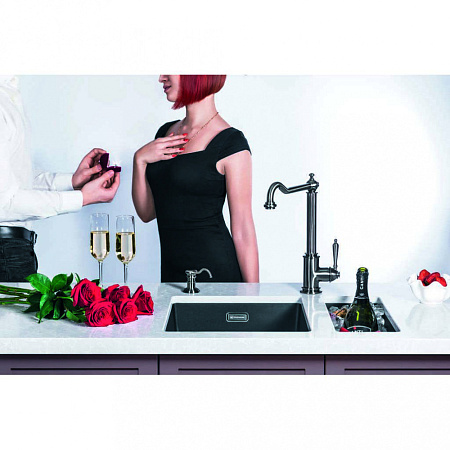 Кухонная мойка Omoikiri Kata 40-U-BL 40х42 чёрный